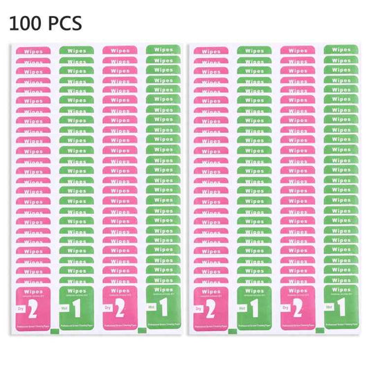 100pcs Dry-Wet Wipes Screen Protectors Accessories Alcohol for Pad Mobile Phone Watch Screen Cleaning Cloth, Size: 3 x 4cm / Piece
