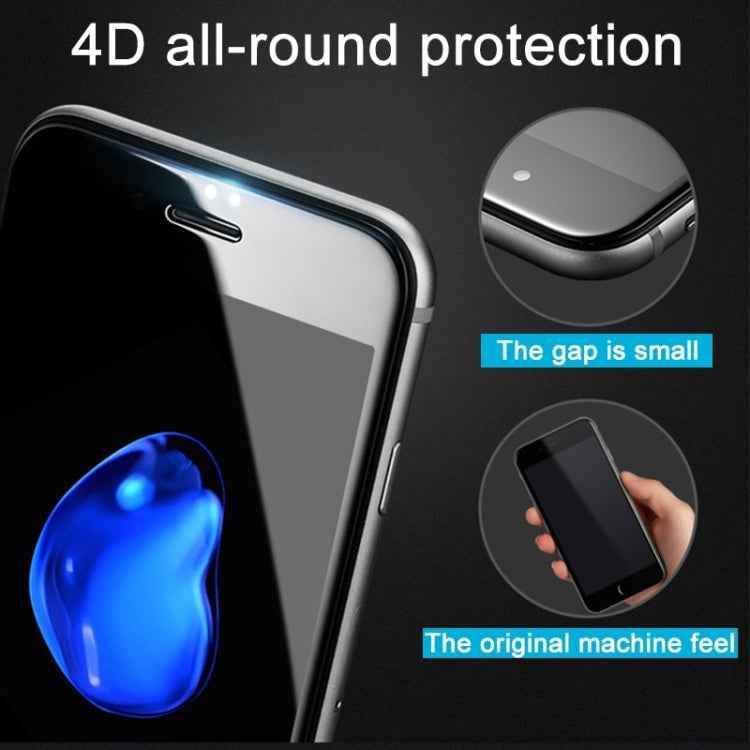 For iPhone 6 & 6s 0.26mm 9H Surface Hardness 4D Curverd Arc Explosion-proof HD Silk-screen Tempered Glass Full Screen Film