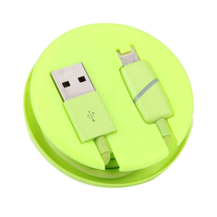 1m Circular Bobbin Gift Box Style 8 Pin to USB Data Sync Cable with Indicator for iPhone, iPad