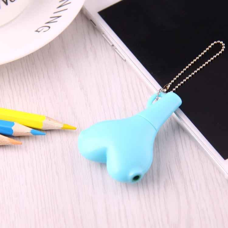 1 Male to 2 Females 3.5mm Jack Plug Multi-function Heart Shaped Earphone Audio Video Splitter Adapter with Key Chain for iPhone, iPad, iPod, Samsung, Xiaomi, HTC and Other 3.5 mm Audio Interface Electronic Digital Products