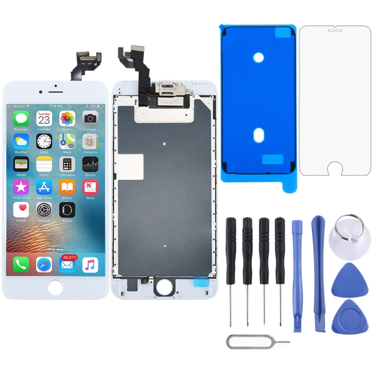 LCD Screen with Front Camera for iPhone 6s Plus, 4 in 1 for i6S Plus White, 4 in 1 for i6S Plus Black