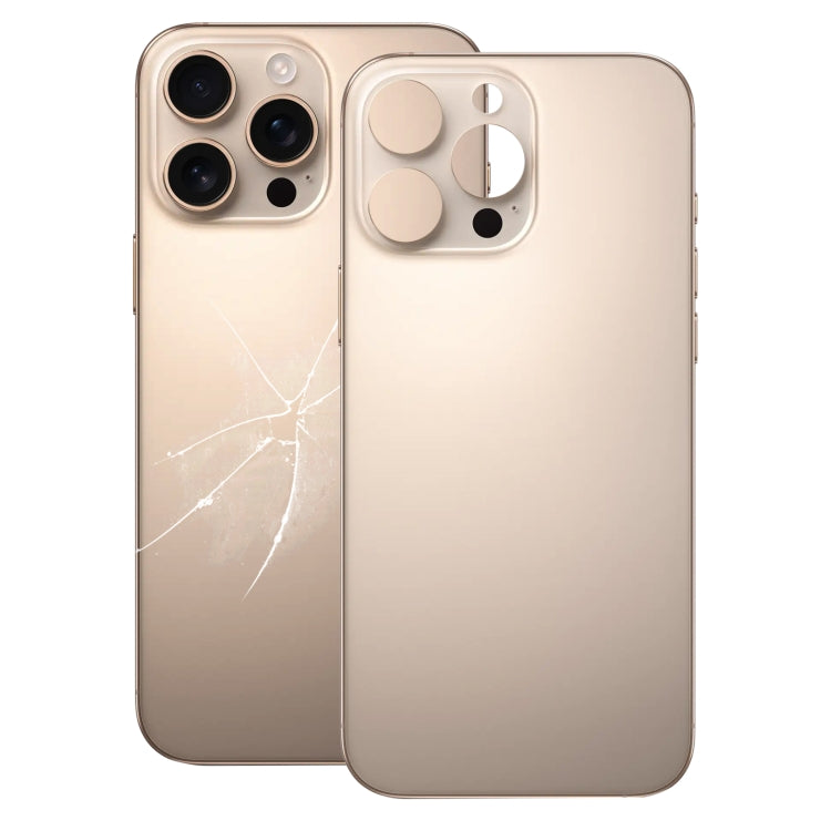 For iPhone 16 Pro Easy Replacement Big Camera Hole Glass Back Battery Cover, For iPhone 16 Pro(Not Disassemble)