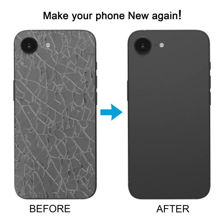For iPhone 16e Glass Battery Back Cover, For iPhone 16e(with Camera Lens), For iPhone 16e(with Camera Lens Frame)