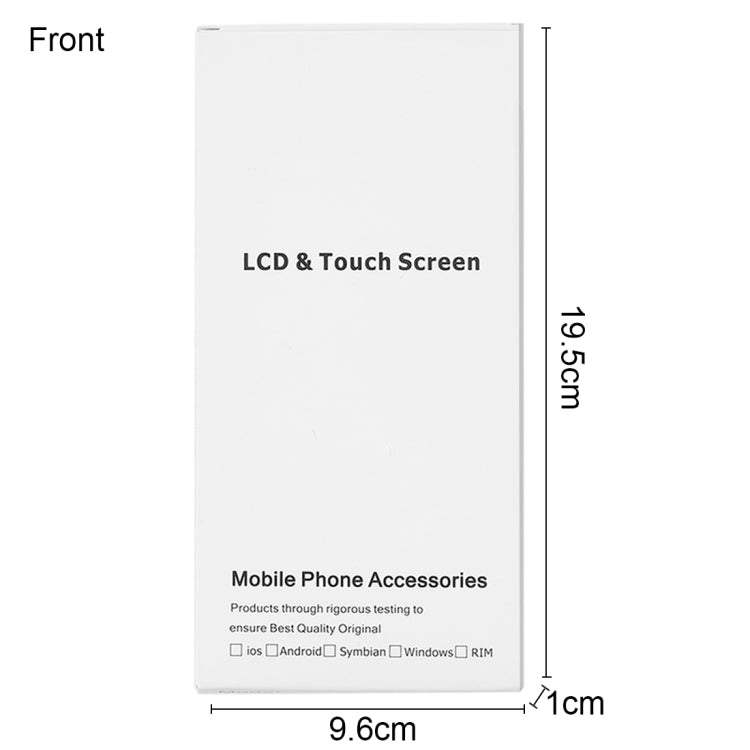 50 PCS Cardboard Packaging White Box for iPhone 6s Plus & 6 Plus LCD Screen