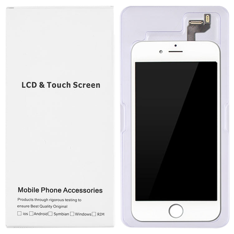 50 PCS Cardboard Packaging White Box for iPhone 6s Plus & 6 Plus LCD Screen