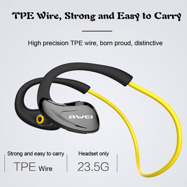 AWEI A880BL Wireless Sport Bluetooth Stereo Earphone with Mic, Support Handfree Call & NFC Function for iPhone, Samsung, HTC, Sony and other Smartphones