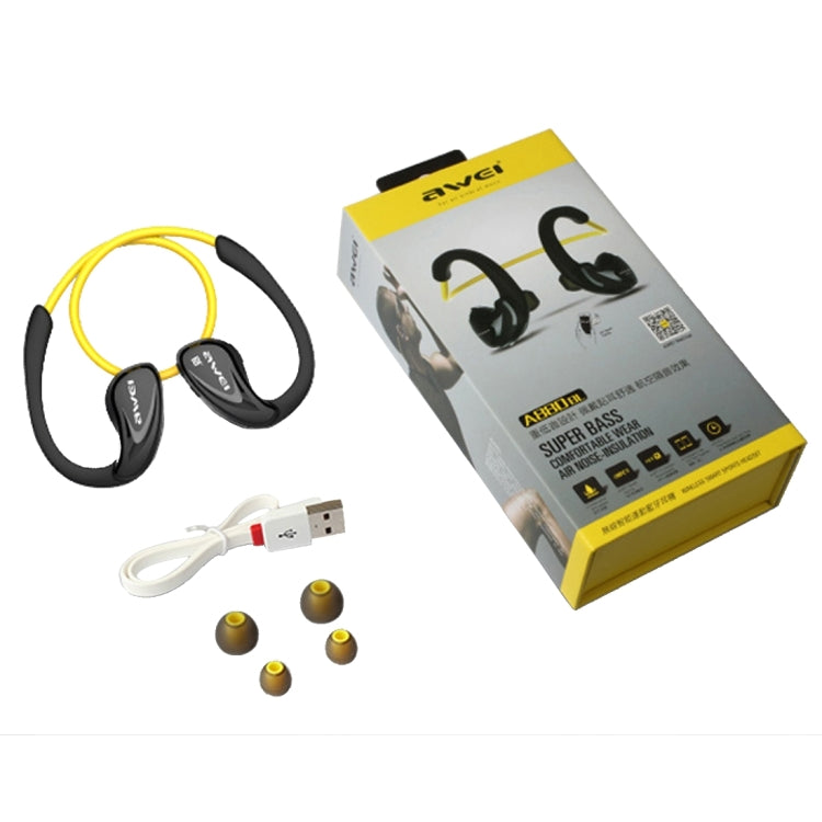 AWEI A880BL Wireless Sport Bluetooth Stereo Earphone with Mic, Support Handfree Call & NFC Function for iPhone, Samsung, HTC, Sony and other Smartphones