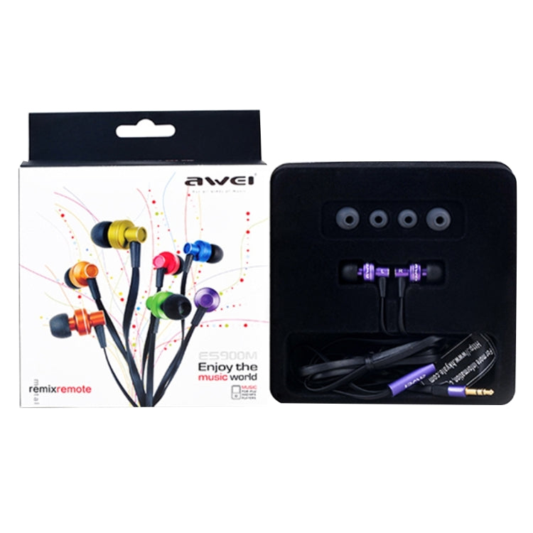 AWEI ES-900M 3.5mm In-Ear Stereo Wired Earphone for iPhone, Samsung, HTC, Sony and other Smartphones, PC, Game Machine