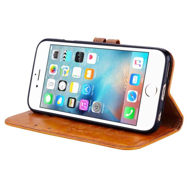 For iPhone 6 Plus & 6s Plus Business Style Oil Wax Texture Horizontal Flip Leather Case with Holder & Card Slots & Wallet
