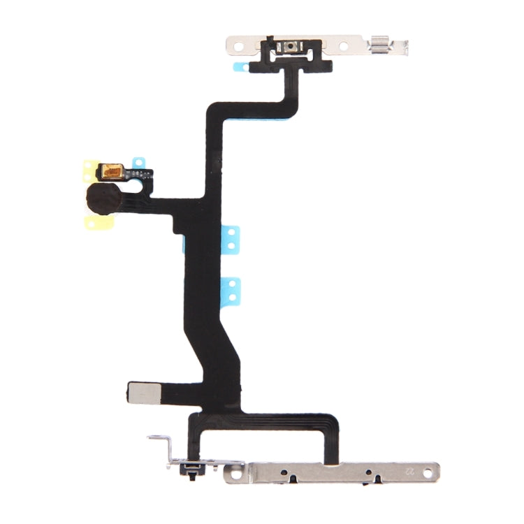 Power Button & Volume Button & Flashlight Flex Cable with Brackets for iPhone 6s , For iPhone 6s