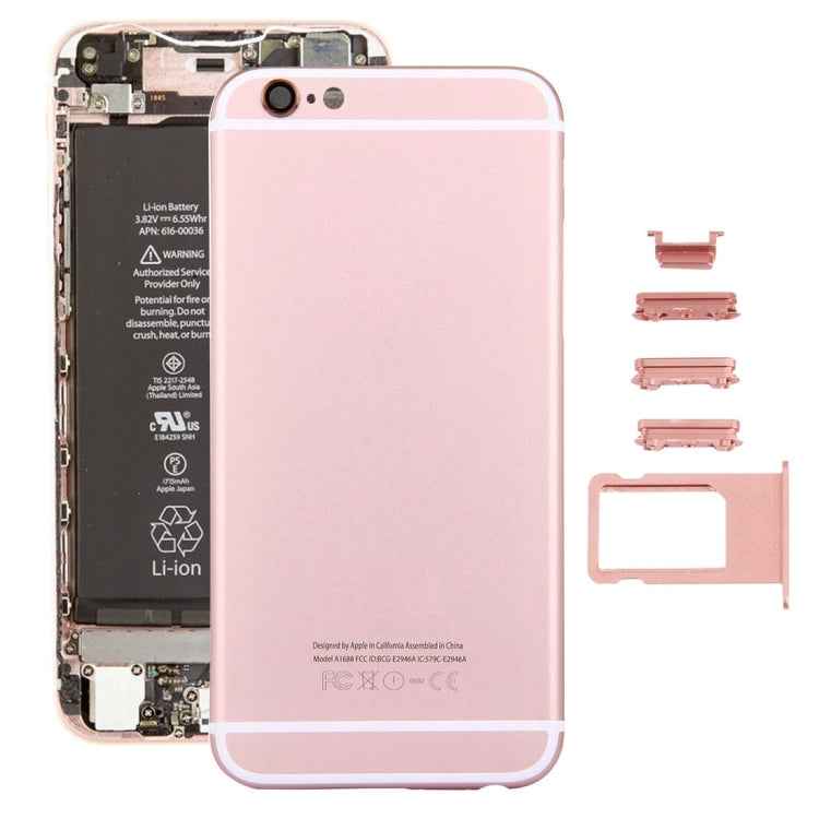 5 in 1 for iPhone 6s (Back Cover + Card Tray + Volume Control Key + Power Button + Mute Switch Vibrator Key) Full Assembly Housing Cover, For 6s, For iPhone 6s, For iPhone 6s (with side Key), For iPhone 6s (with Side keys) - BSPART