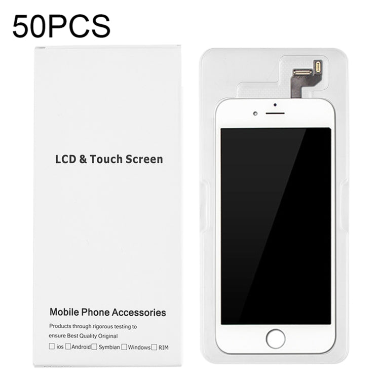 50 PCS Cardboard Packaging White Box for iPhone 6s & 6 LCD Screen, 6s & 6 Packing Box