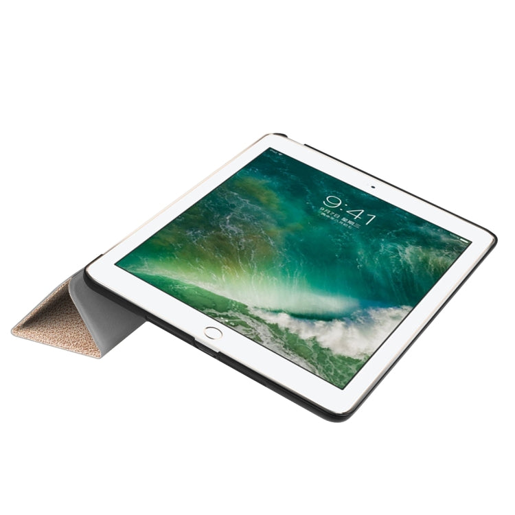 For iPad 9.7 (2018) & iPad 9.7 (2017) Custer Texture Horizontal Flip Leather Case with Three-folding Holder & Sleep / Wake-up Function