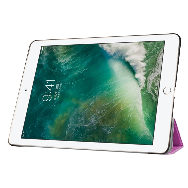 For iPad 9.7 (2018) & iPad 9.7 (2017) Custer Texture Horizontal Flip Leather Case with Three-folding Holder & Sleep / Wake-up Function
