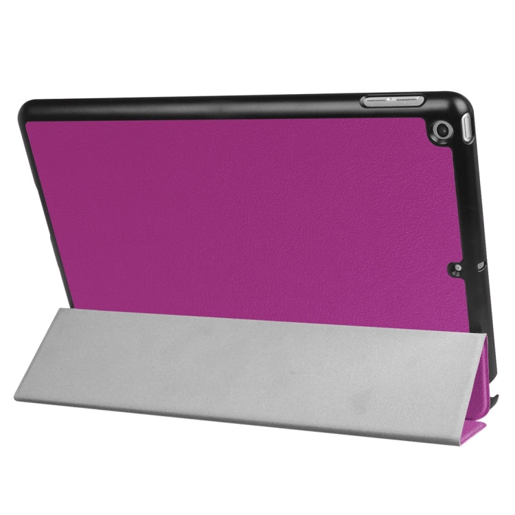 For iPad 9.7 (2018) & iPad 9.7 (2017) Custer Texture Horizontal Flip Leather Case with Three-folding Holder & Sleep / Wake-up Function