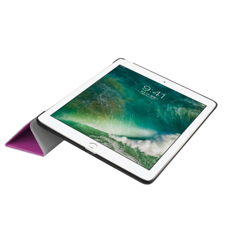 For iPad 9.7 (2018) & iPad 9.7 (2017) Custer Texture Horizontal Flip Leather Case with Three-folding Holder & Sleep / Wake-up Function