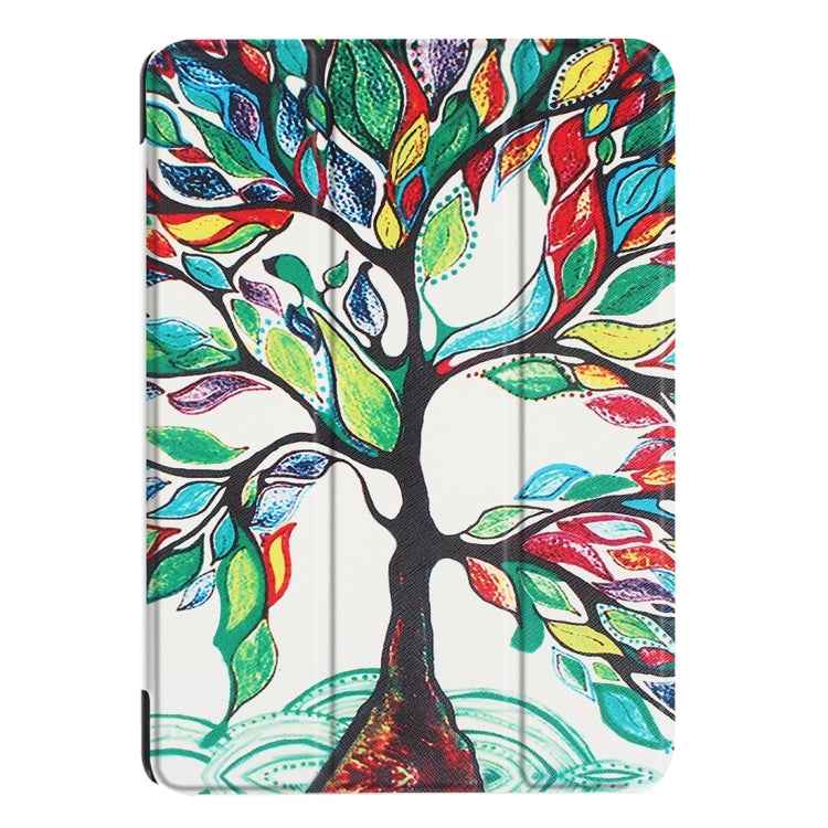 For iPad 9.7 (2018) & iPad 9.7 (2017) Cross Texture Painting  Pattern Horizontal Flip Leather Case with Three-folding Holder