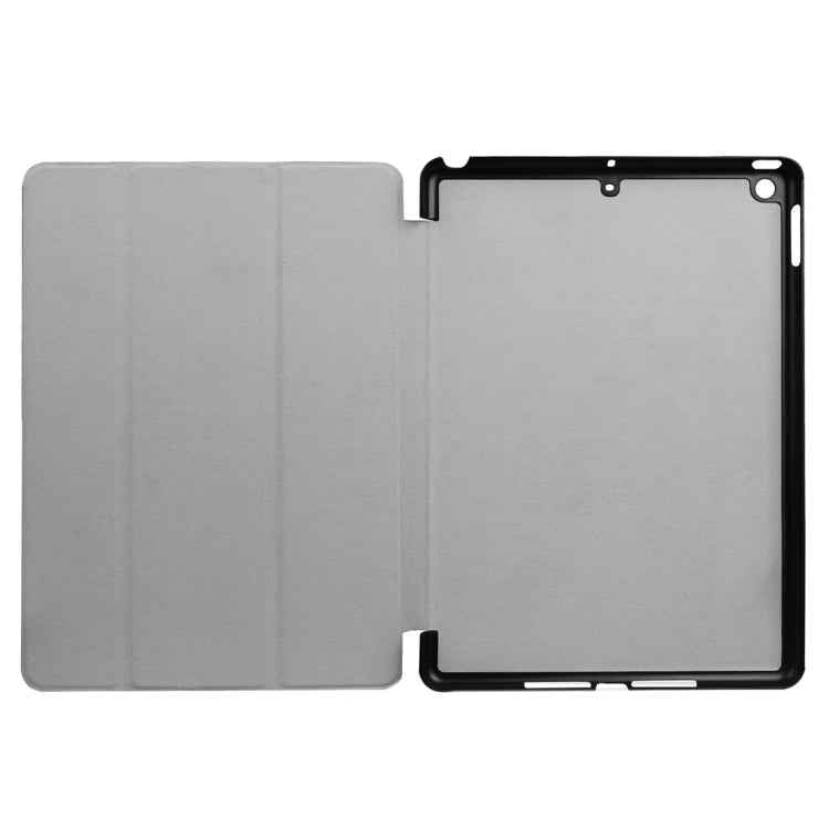 For iPad 9.7 (2018) & iPad 9.7 (2017) Cross Texture Painting  Pattern Horizontal Flip Leather Case with Three-folding Holder