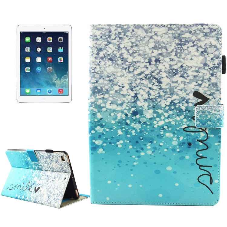 For iPad 9.7 (2018) & iPad 9.7 inch 2017 / iPad Air / iPad Air 2 Universal TIME TO PARTY Words Pattern Horizontal Flip Leather Protective Case with Holder & Card Slots