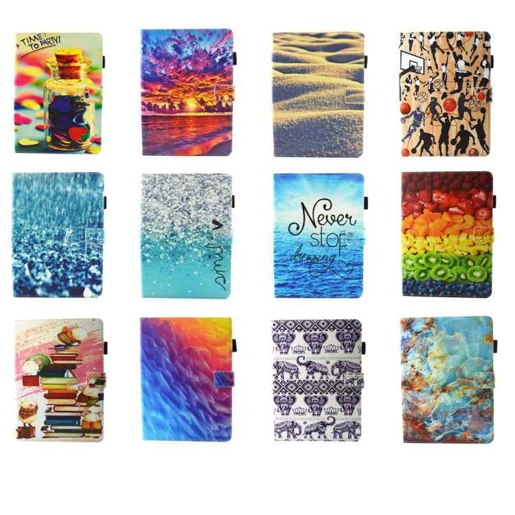 For iPad 9.7 (2018) & iPad 9.7 inch 2017 / iPad Air / iPad Air 2 Universal TIME TO PARTY Words Pattern Horizontal Flip Leather Protective Case with Holder & Card Slots