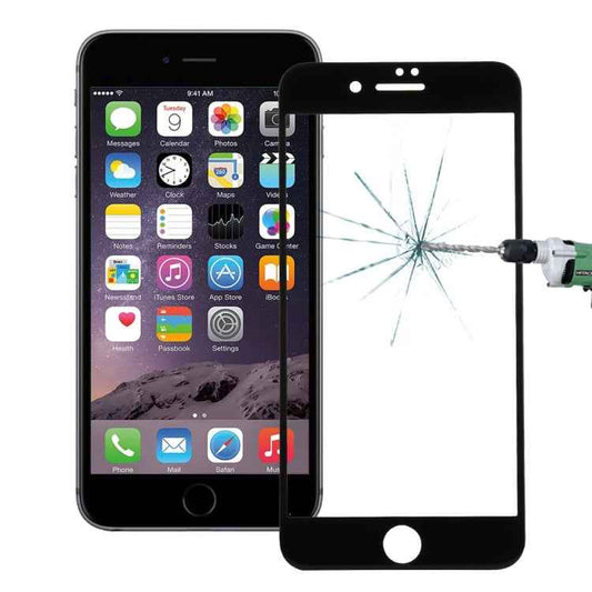 For iPhone 8 / 7 0.26mm 9H Surface Hardness 10D Curved Explosion-proof Colorized Silk-screen Tempered Glass Full Screen Film