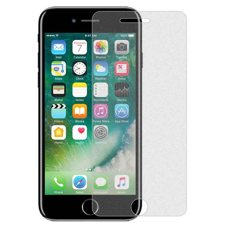 50 PCS Non-Full Matte Frosted Tempered Glass Film for iPhone SE 2020 / 8 / 7