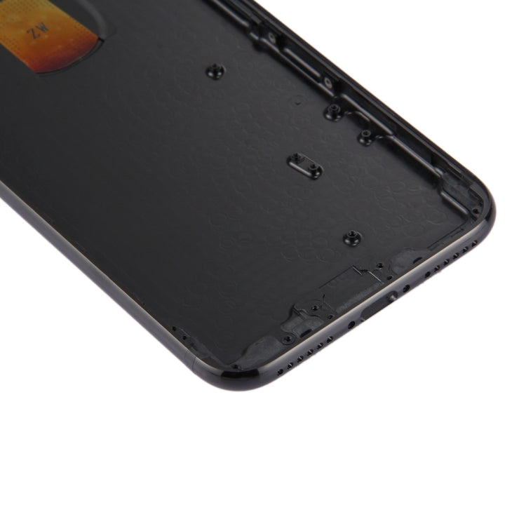 6 in 1 for iPhone 7 (Back Cover + Card Tray + Volume Control Key + Power Button + Mute Switch Vibrator Key + Sign) Full Assembly Housing Cover (Jet Black), For iPhone 7 Jet Black