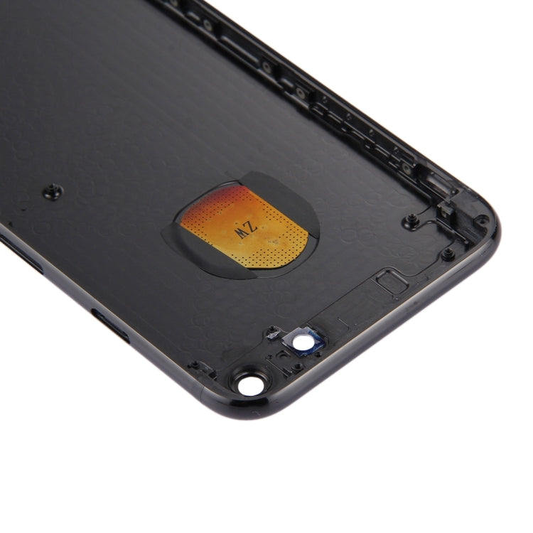 6 in 1 for iPhone 7 (Back Cover + Card Tray + Volume Control Key + Power Button + Mute Switch Vibrator Key + Sign) Full Assembly Housing Cover (Jet Black), For iPhone 7 Jet Black