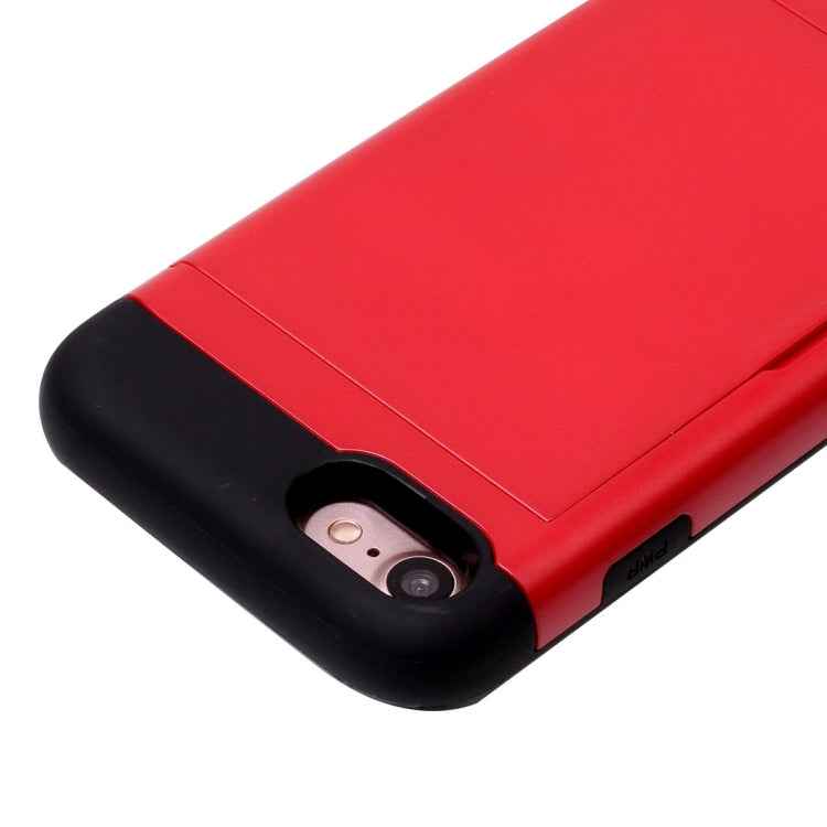 For  iPhone 8 & 7  Slide Style TPU + PC Combination Case with Card Slot