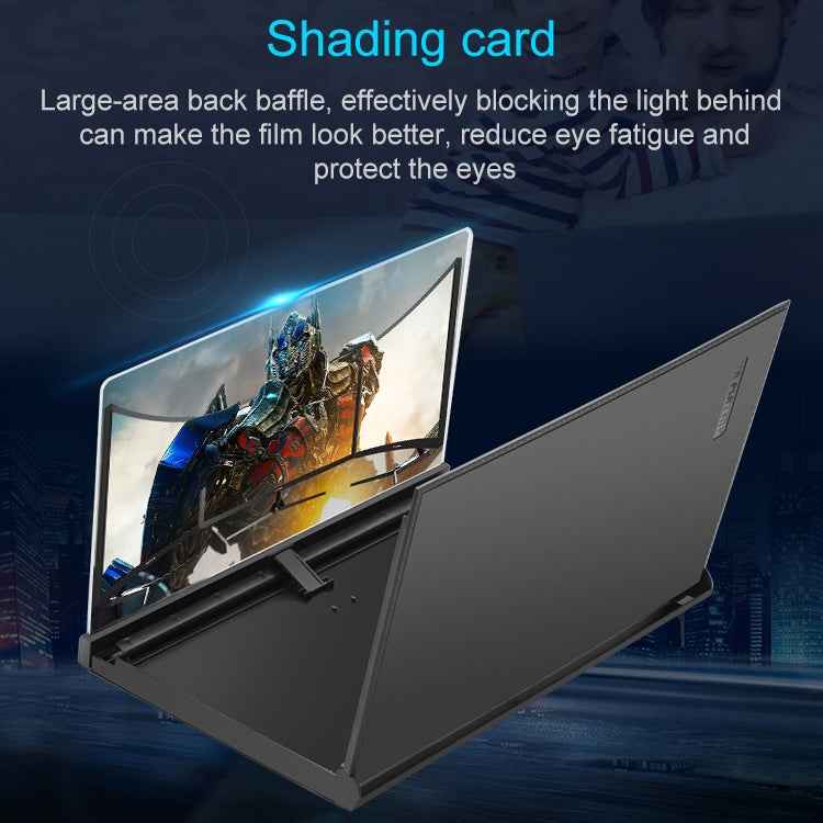 F18 12 inch Rotatable Folding Universal Mobile Phone Screen Amplifier HD Video Amplifier with Block Light Card, Book Shape Version