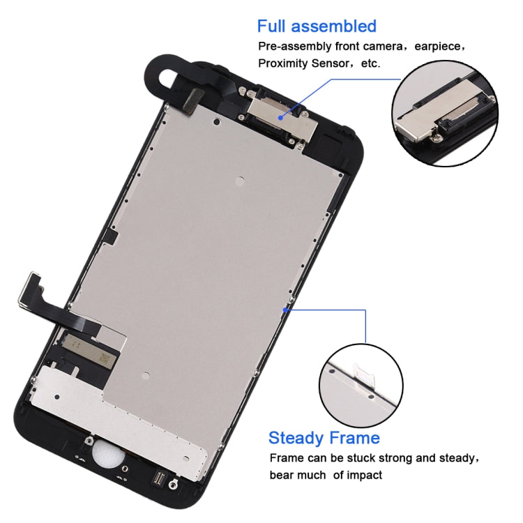 LCD Screen include Front Camera for iPhone 7, i7 White with Camera