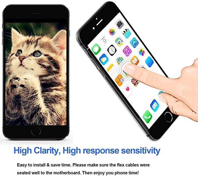 LCD Screen include Front Camera for iPhone 7, i7 White with Camera