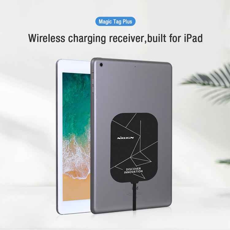 NILLKIN NKR01 For iPad 9.7 / 10.2 inch & iPad Air 10.5 inch & iPad Pro 10.5 inch Long Magic Tag Plus QI Standard Wireless Charging Receiver with 8 Pin Port