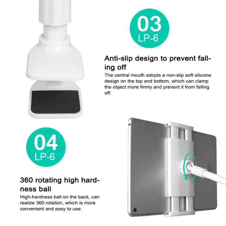 UBN-20 Universal 360 Degrees Rotating Detachable Three-stage Lazy Bracket Mobile Phone / Tablet Desktop Bracket