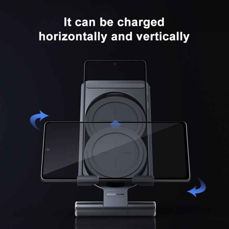NILLKIN 2 in 1 15W PoweHold Mini Vertical Foldable Detachable Wireless Charger Mobile Phone Holder