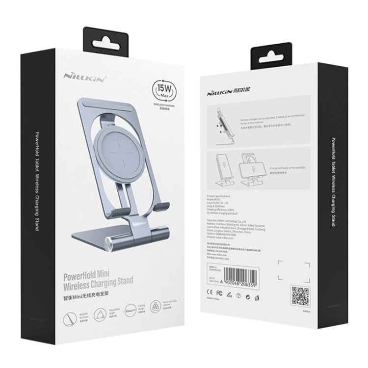 NILLKIN 2 in 1 15W PoweHold Mini Vertical Foldable Detachable Wireless Charger Mobile Phone Holder