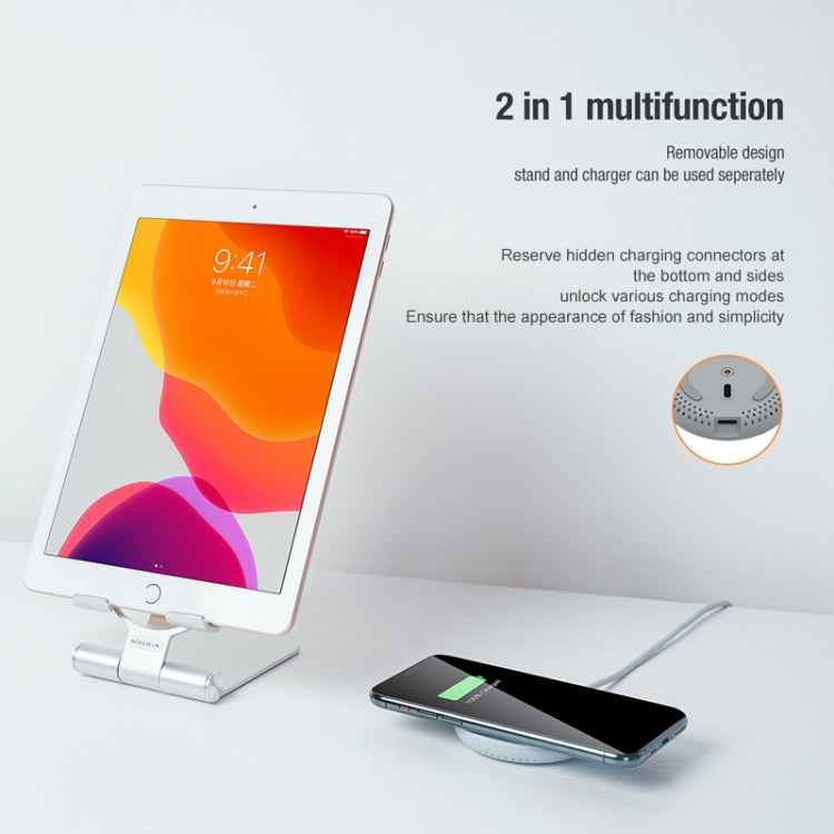 NILLKIN 2 in 1 15W PoweHold Mini Vertical Foldable Detachable Wireless Charger Mobile Phone Holder