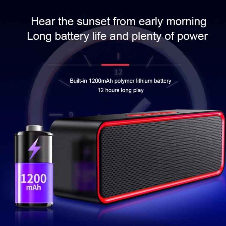 SC211 Portable Subwoofer Wireless Bluetooth Speaker Bluetooth 5.0, Support TF Card & U Disk & 3.5mm AUX