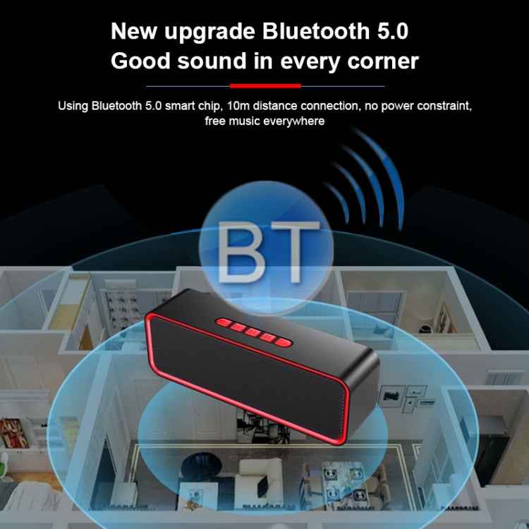SC211 Portable Subwoofer Wireless Bluetooth Speaker Bluetooth 5.0, Support TF Card & U Disk & 3.5mm AUX