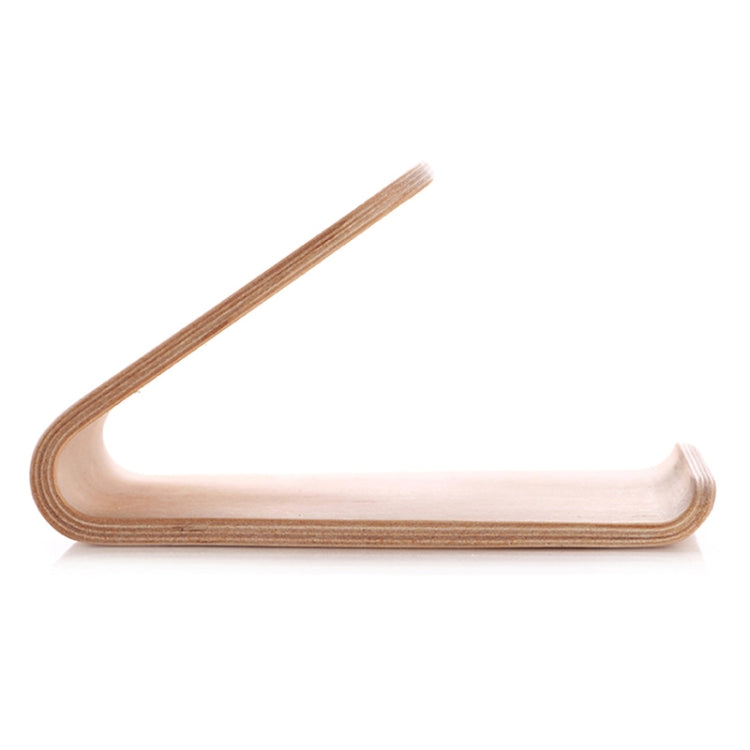 JS01 Wooden Desktop Phone Holder Universal Curved Wood Support Frame For Tablet Phones (Lindens)