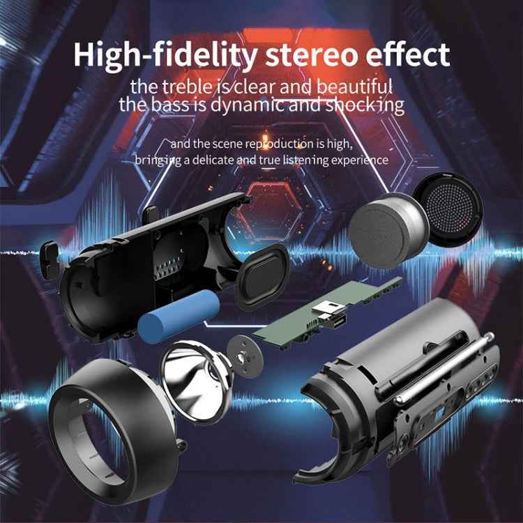 ZEALOT A1 Multifunctional Bass Wireless Bluetooth Speaker, Built-in Microphone, Support Bluetooth Call & AUX & TF Card & LED Lights