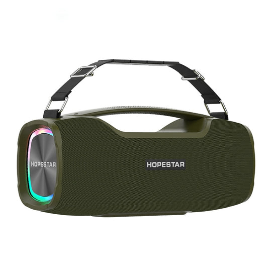 HOPESTAR A6X TWS Portable Outdoor Bluetooth Speaker with Colorful Music Lights, Support Power Bank & Hands-free Call & U Disk & TF Card & 3.5mm AUX, A6X Green, A6X Black