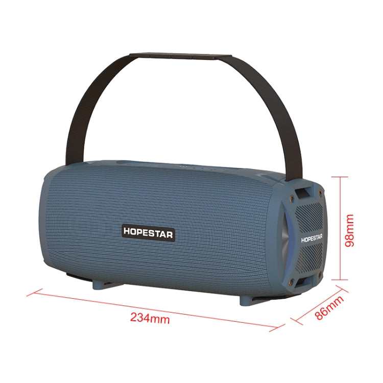 HOPESTAR H24 Pro TWS Portable Outdoor Waterproof Woven Textured Bluetooth Speaker with Rhythm Light, Support Hands-free Call & U Disk & TF Card & 3.5mm AUX & FM, H24 Pro Blue, H24 Pro Red, H24 Pro Black, H24 Pro Grey