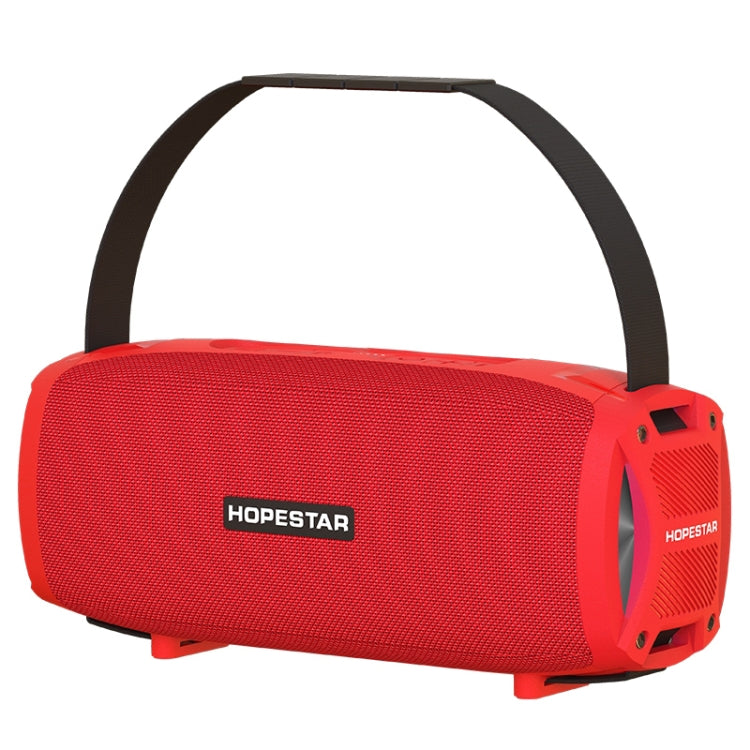 HOPESTAR H24 Pro TWS Portable Outdoor Waterproof Woven Textured Bluetooth Speaker with Rhythm Light, Support Hands-free Call & U Disk & TF Card & 3.5mm AUX & FM, H24 Pro Blue, H24 Pro Red, H24 Pro Black, H24 Pro Grey