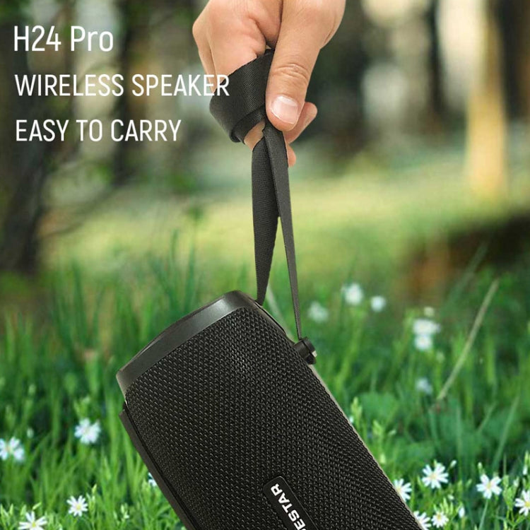 HOPESTAR H24 Pro TWS Portable Outdoor Waterproof Woven Textured Bluetooth Speaker with Rhythm Light, Support Hands-free Call & U Disk & TF Card & 3.5mm AUX & FM, H24 Pro Blue, H24 Pro Red, H24 Pro Black, H24 Pro Grey