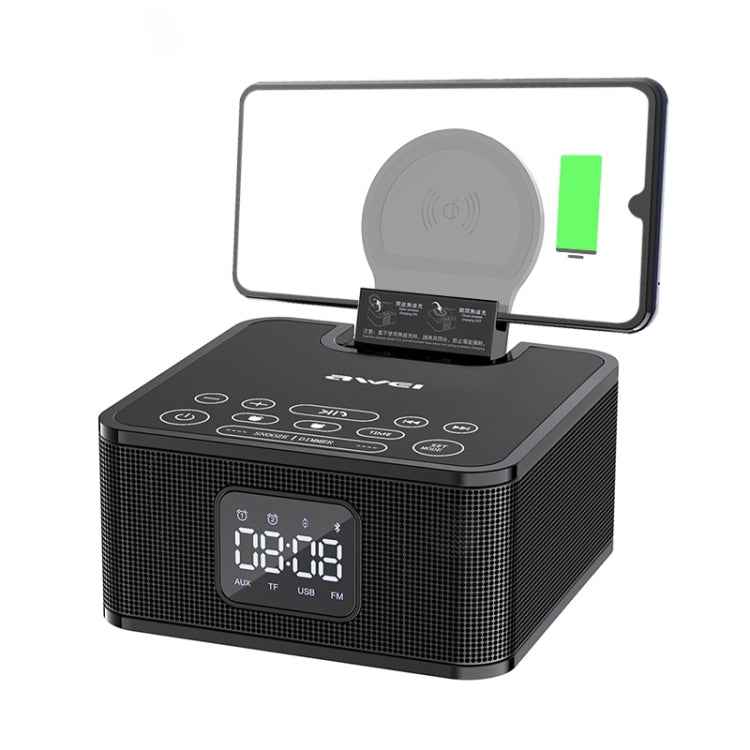 awei Y332 Wireless Charging Bluetooth 5.0 Speaker, Support Hands Free Voice Call
