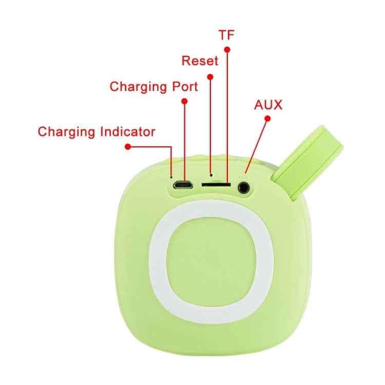 X25new Cloth Texture Square Portable Mini Bluetooth Speaker, Support Hands-free Call & TF Card & AUX