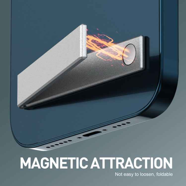 R-JUST SJ07 Linear Shape Magnetic Folding Portable Aluminum Alloy Mobile Phone Holder
