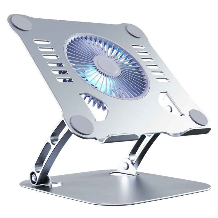 R-JUST HZ22 Dual-purpose Desktop Fan Aluminum Alloy Laptop  Bracket with Light