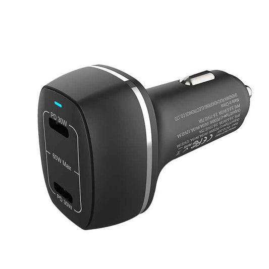 ACC-580 Dual Ports PD 60W Fast Charging Car Charger